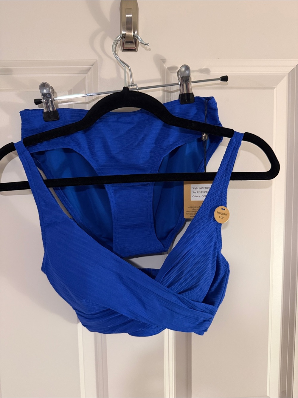 NWT Nip Tuck Women’s Blue Ribbed Bikini Set - Sleek Swim Top & Briefs